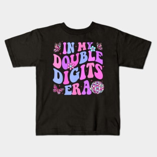 In My Double Digits Era Retro 10 Year Old 10th Birthday Girl Kids T-Shirt